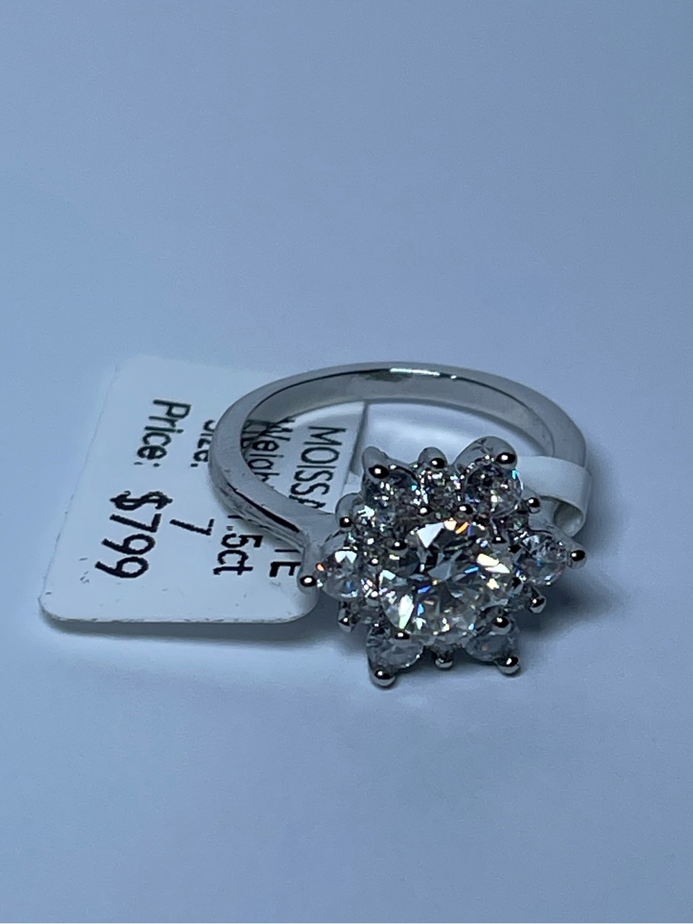 Moissanite 1.5 carats size 7 gorgeous ring originally $799